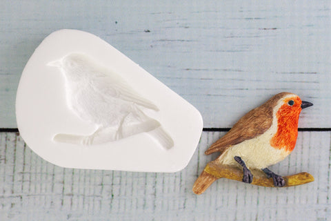 Christmas Robin Silicone cupcake craft, cake Mould - Ellam Sugarcraft Moulds For Fondant Or Chocolate