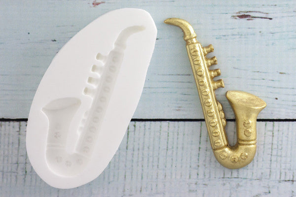 Saxophone Mould - saxophone cupcake mold - Ellam Sugarcraft cupcake cake craft  Moulds For Fondant Or Chocolate