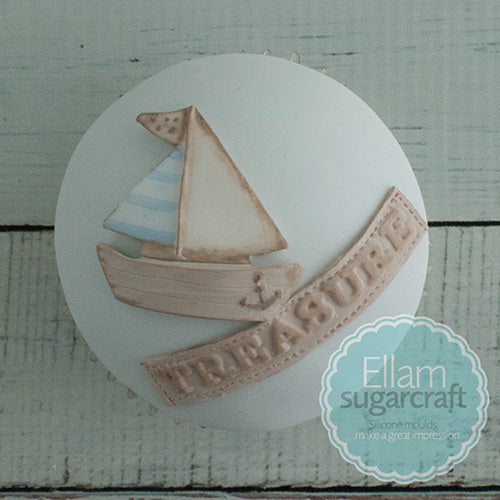 Nautical baby cupcakes- Yacht cupcake -sailor cake- Ellam Sugarcraft Moulds For Fondant Or Chocolate