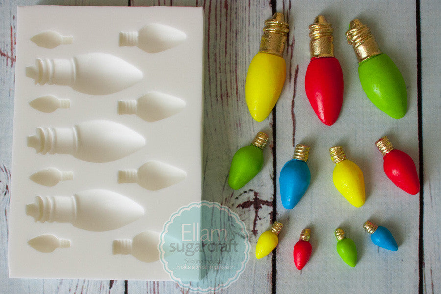 Christmas Tree Lights, Fairy Lights,  Silicone cake cupcake craft Mould - Ellam Sugarcraft Moulds For Fondant Or Chocolate
