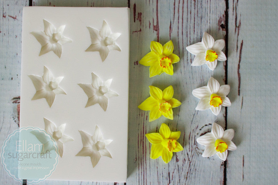  Daffodil Mould - Spring flower mold- Easter mould-Ellam Sugarcraft Moulds For Fondant Or Chocolate