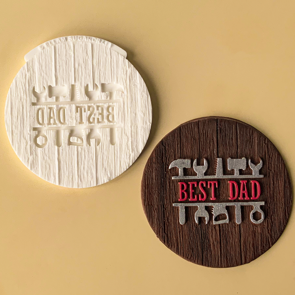 Best dad woodgrain silicone craft texture mat food use, fondant, clay .