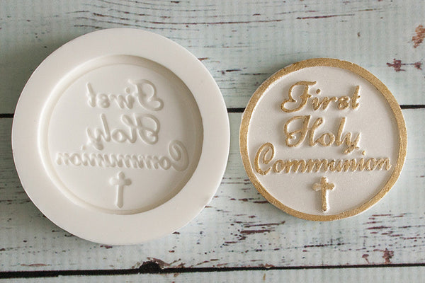 First Holy Communion Cupcake Topper Silicone cake craft  Mould - Ellam Sugarcraft Moulds For Fondant Or Chocolate