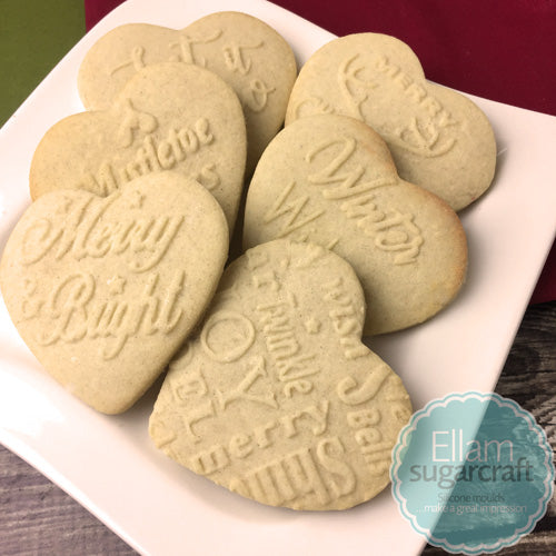 Embossed Christmas cookies- Heart cookies-Ellam Sugarcraft Moulds For Fondant Or Chocolate