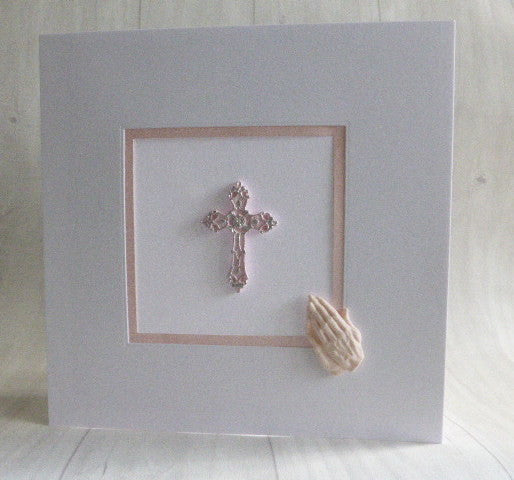 First Holy communion praying hands handmade card- Silicone cupcake cake craft Mould - Ellam Sugarcraft Moulds For Fondant Or Chocolate