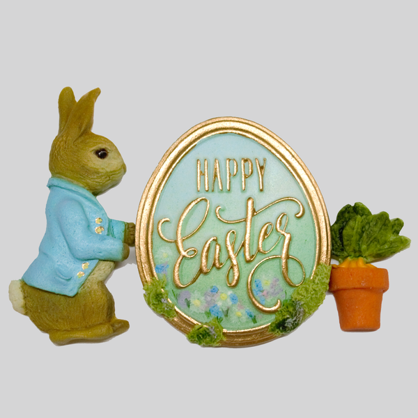 Beatrix Potter Inspired Peter Rabbit Style Wheelbarrow Bunny Silicone Mould