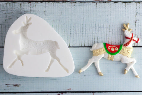 Christmas reindeer Silicone cake craft cupcake Mould mold - Ellam Sugarcraft Moulds For Fondant Or Chocolate