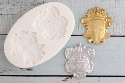 Coat of Arms, Heraldic Shields Silicone cupcake cake craft Mould - Ellam Sugarcraft Moulds For Fondant Or Chocolate