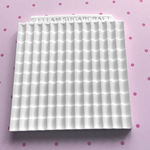 Spanish roof tiles, Encanto inspired, white silicone craft embossing texture mat food safe, for cake, cupcakes, fondant, sugar paste, clay, polymer clay