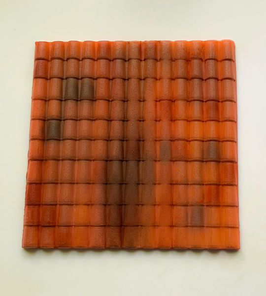 Spanish terracotta fondant roof tiles, silicone texture mat  Disney Encanto style